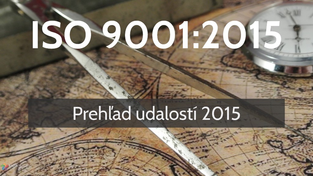 ISO 9001:20015 Prehľad udalostí v roku 2015