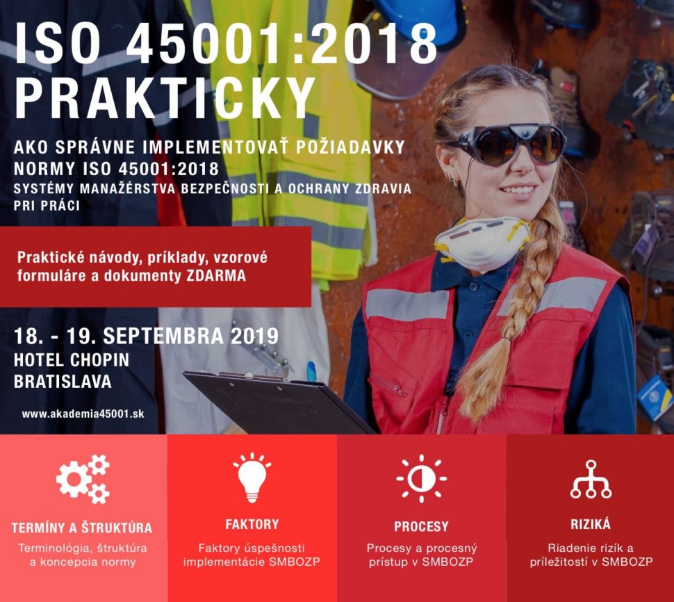 Kurz Norma ISO 45001:2018 prakticky 18.-19.09.2019